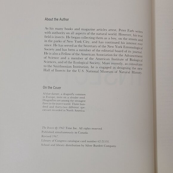 The Insects By Peter Farb Life Nature Library Hardcover 1967 - Picture 4 of 13